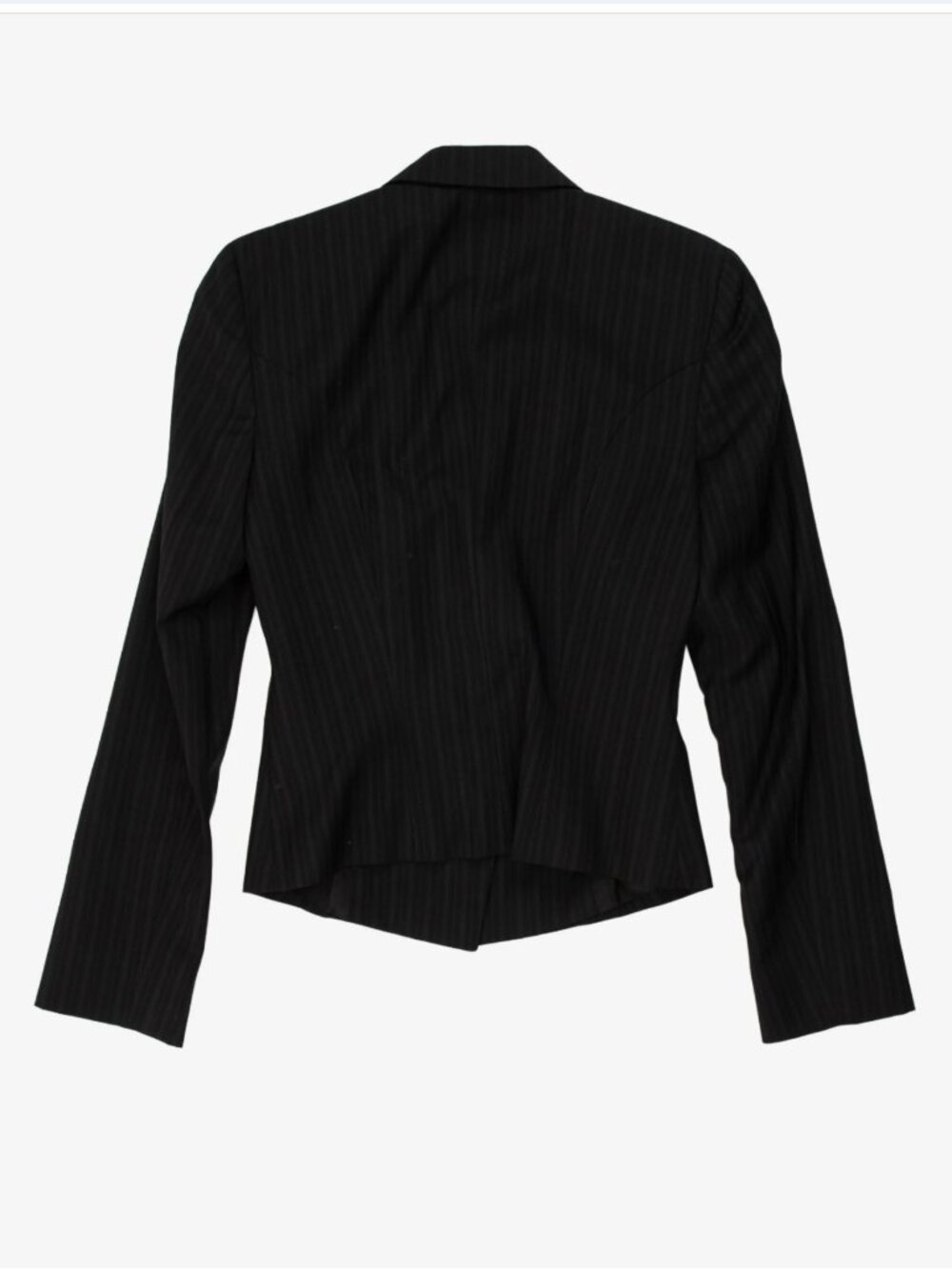 RICHMOND X WOOL CROPPED PINSTRIPE BLAZER IN SIZE EXTRA SMALL / EU34 - Picture 2 of 2